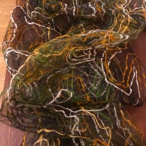 Niquea.D silk and fiber scarf/wrap